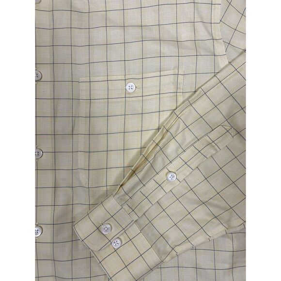 Orvis Signature Collection Yellow, Blue Plaid Button Up Shirt Men's Large EUC - Picture 5 of 13